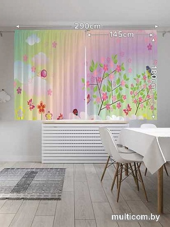 Комплект штор JoyArty Радостный полет 1.45x1.8 м pox_14257_145x180 (2 шт)