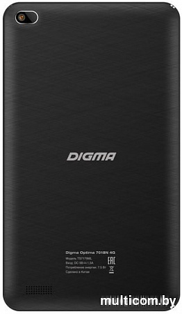 Планшет Digma Optima 7018N TS7179ML 16GB 4G (черный)