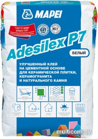 Клей для плитки Mapei Adesilex P7 (25 кг, белый)