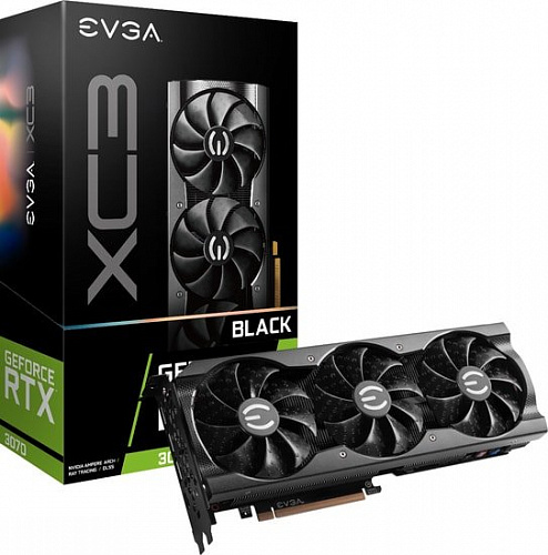 Видеокарта EVGA GeForce RTX 3070 XC3 Black Gaming 8GB GDDR6 08G-P5-3751-KR