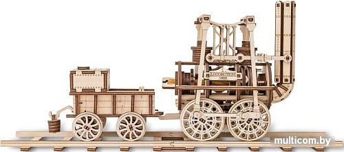 Сборная модель Eco-Wood-Art Локомотив с резиномотором