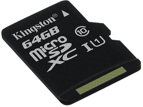 Карта памяти Kingston microSDXC UHS-I (Class 10) 64GB [SDC10G2/64GBSP]