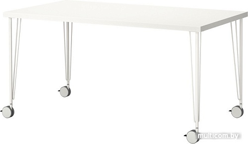 Письменный стол Ikea Линнмон/Крилле (белый/белый) [390.019.42]