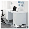 Письменный стол Ikea Хемнэс (белая морилка) [702.457.25]