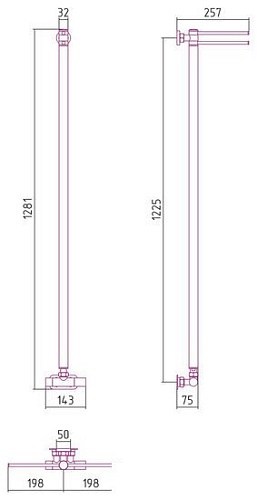 Полотенцесушитель Сунержа Лайк EU50 1200х50 31-0213-1200