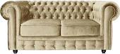 Диван Brioli Честер Классик двухместный (микровелюр, B2 бежевый)