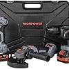 Profipower ProfiSet-3E18 E0247 (шуруповерт, перфоратор, болгарка, 2 АКБ, кейс)