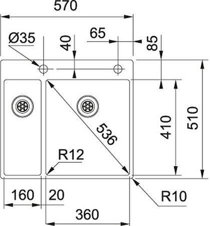 Кухонная мойка Franke Box BXX 260-36-16 TL 127.0379.889