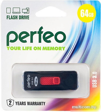 USB Flash Perfeo S05 64GB (черный) [PF-S05B064]