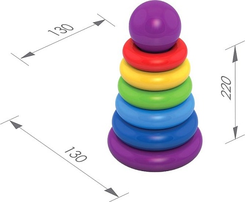 Пирамидка Нордпласт Шарик 431