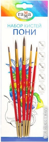 Набор кистей Гамма Пони 230818.01.01 (5 шт)