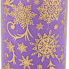 Свеча Волшебная страна Deco Christmas. Зимние узоры-2 103436 (золотистый/сиреневый)