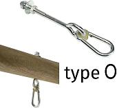 Подвес для качелей KBT сквозной тип O М10 100 мм 811.002.010.001