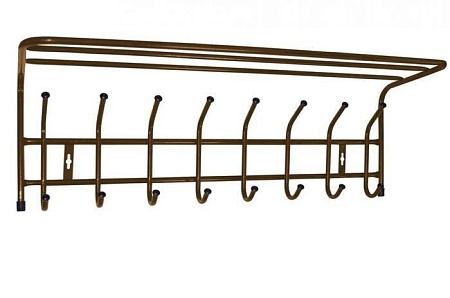 Вешалка для одежды Nika с полкой ВП8 (медный антик)