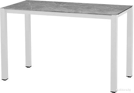Стол Millwood Сеул керамогранит 120x60x75 (бетон клифф/металл белый)