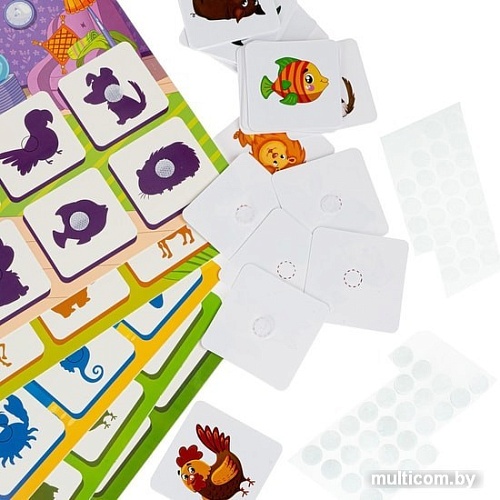 Развивающая игра Bondibon Теневое лото. Животные ВВ4978