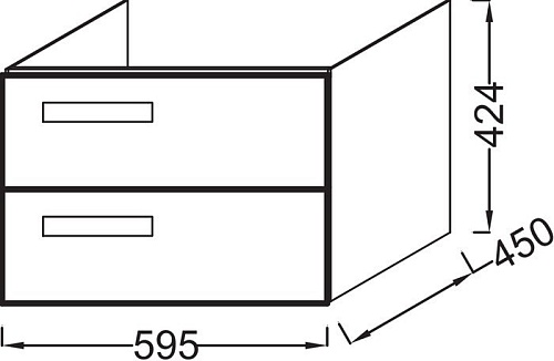 Jacob Delafon Тумба под умывальник Rythmik 60 (квебекский дуб) [EB1301-E10]
