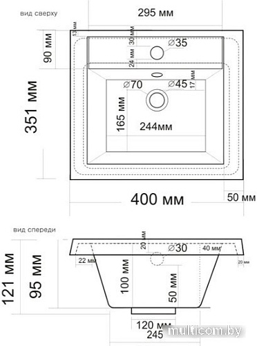 Умывальник Madera Alice 40