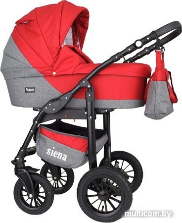 Универсальная коляска Rant Siena (2 в 1, 05 серый/красный)