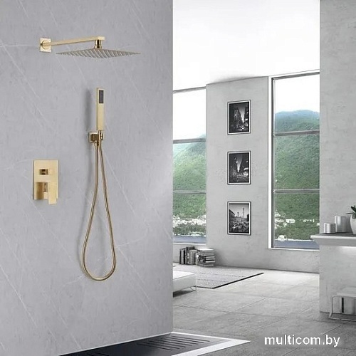 Душевая система Abber Daheim AF8219G (золото матовое)