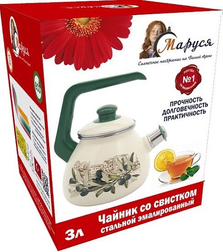 Чайник со свистком Маруся Пионы 20ч