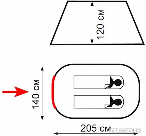 Треккинговая палатка Totem Totem Pop Up 2 (V2)
