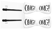 Зажим для волос Double Dare Omg! Hair Up Bow Pin (белый) 2 шт