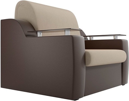 Кресло Лига диванов Сенатор 100691 80 см (бежевый/коричневый)