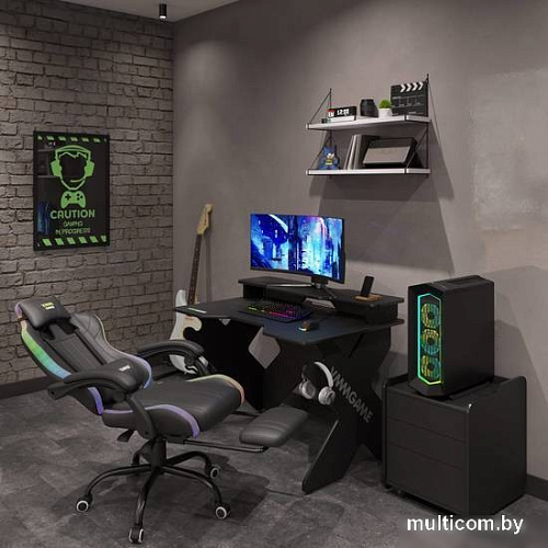 Кресло VMM Game Throne RGB OT-B31RGBWE (черный/белый)