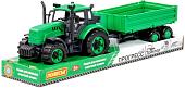 Трактор Полесье Прогресс с бортовым прицепом 94605 (зеленый)