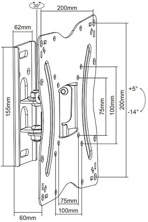 Кронштейн iTech LCD220 (черный)