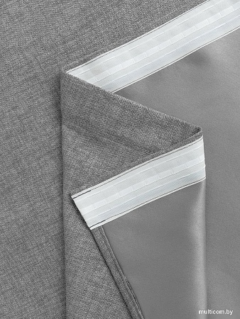 Комплект штор Amore Mio Блэкаут лен однотонный 102-02 150x270 90303 (серый)