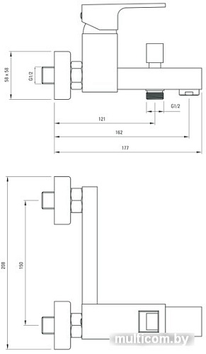 Смеситель Deante Anemon BCZ W100 (хром/белый)