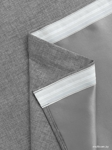 Комплект штор Amore Mio Блэкаут лен однотонный 102-02 150x270 90303 (серый)