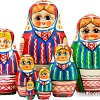 Развивающая игра Брестская Матрешка В белорусском традиционном платье с орнаментом (набор 7 шт)