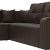 Угловой диван Mebelico Кембридж угловой 108831 (левый, экокожа, коричневый)
