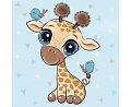 Алмазная мозаика Wizardi Детеныш жирафа 2WD2528