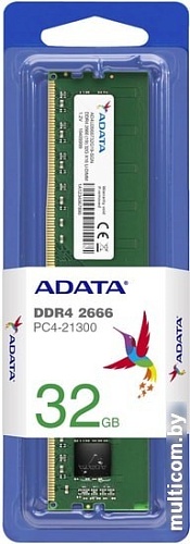 Оперативная память A-Data 16GB DDR4 PC4-21300 AD4U266616G19-BGN