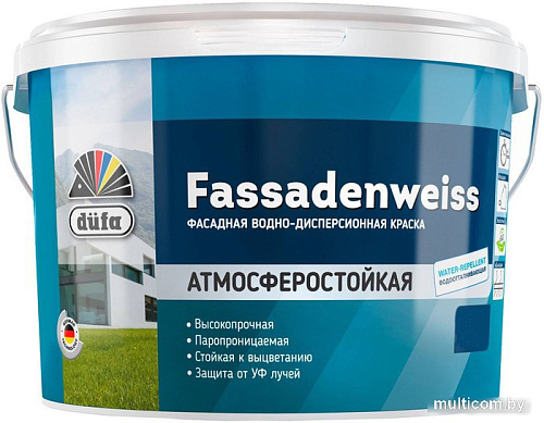 Краска Dufa ВД Fassadenweiss (2.5 л, белый)