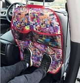 Защитная накидка для сидения АвтоБра от грязных ног ребенка с карманами Цветная 5110