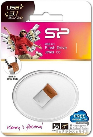 USB Flash Silicon-Power Jewel J35 128GB (серебристый)