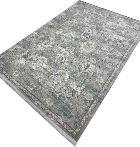 Radjab Carpet Афина Прямоугольник 9010A 12832RK (3x5, Grey/Green)