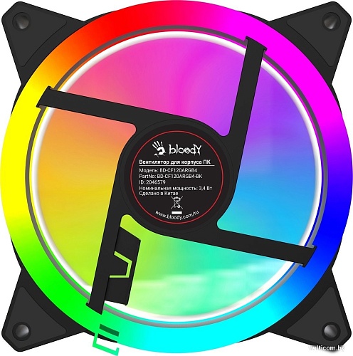 Вентилятор для корпуса A4Tech Bloody BD-CF120ARGB4-BK