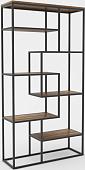Стеллаж Hype Mebel Зиг-Заг-2 120x200 (черный/дуб галифакс олово)