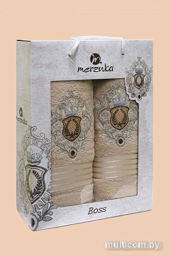 Набор полотенец Merzuka 50x90/70х140 9807 (2 шт, 2 шт, бежевый)