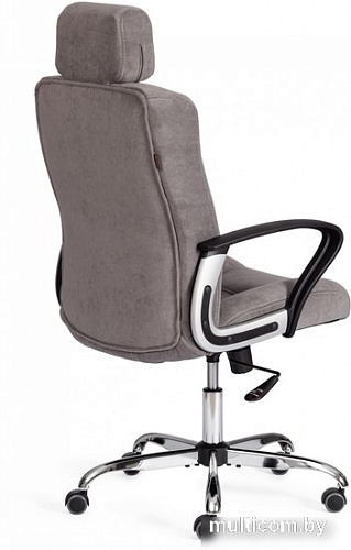 Офисное кресло TetChair Oxford хром/флок (серый)
