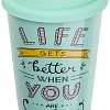 Многоразовый стакан Perfecto Linea Life Gets Better 30-140122 400мл (бирюзовый)
