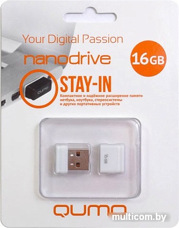 USB Flash QUMO NanoDrive 16Gb White