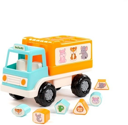 Сортер Полесье Грузовик Забава сафари 90287 (бирюзовый)