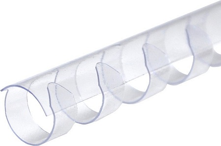 Пластиковая пружина для переплета РеалИСТ Пластик 19 мм (прозрачный)